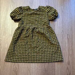 Wild Fable Checkered Small Dress in Mustard and Black
